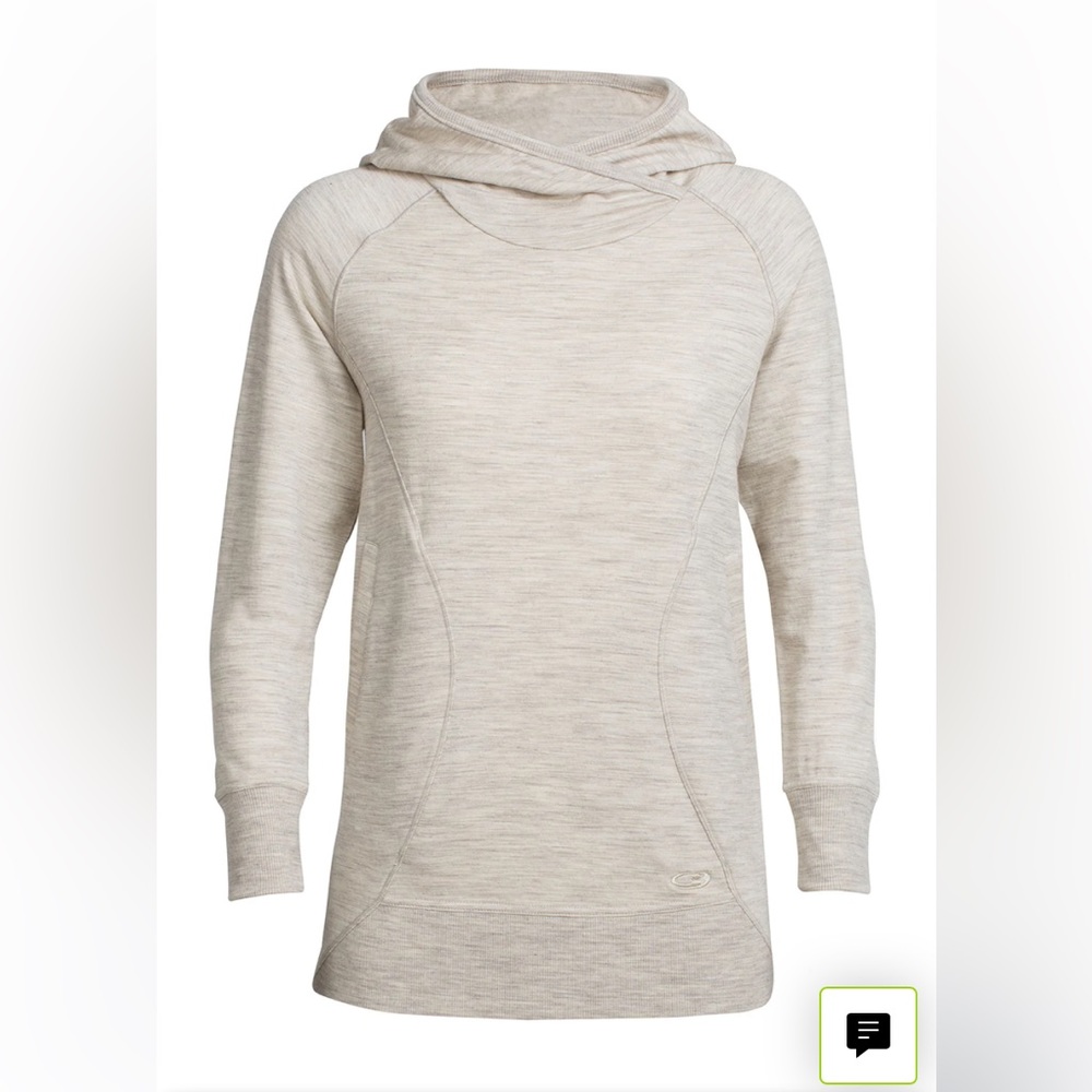 ICEBREAKER Merino pull over light weight hoodie . Size XL . Fawn colour.